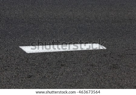   photographed markings on the road, which regulates the movement of participants,