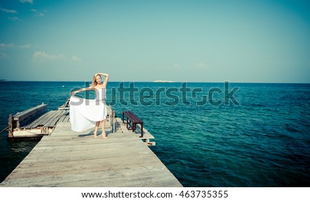 Photo Bride on a tropical island