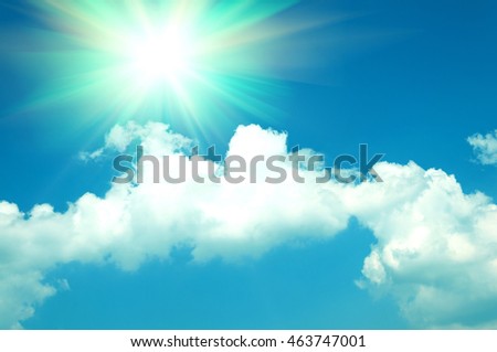 Abstract background of blue sky and clouds