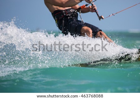 Kite surfing, Kite boarding action photos
