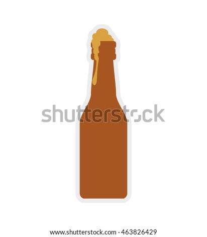 bottle beer drink beverage alcohol icon. Isolated and flat illustration. Vector graphic