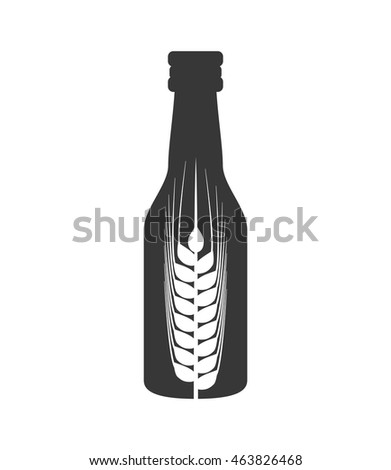 bottle beer drink beverage alcohol icon. Isolated and flat illustration. Vector graphic
