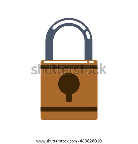 padlock security system insurace protection icon. Isolated and flat illustration. Vector graphic