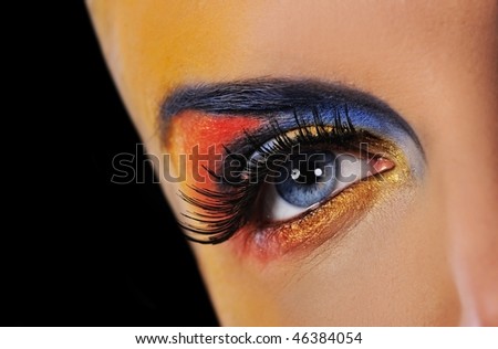 Make-up of a beautiful woman eye