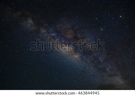 Milky Way. Long exposure photograph.