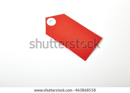 Large Price Tag with Copy Space Isolated on White Background.