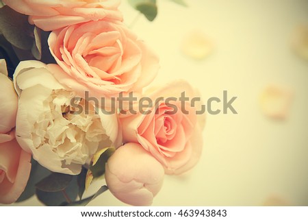 Beautiful bouquet of flowers, closeup