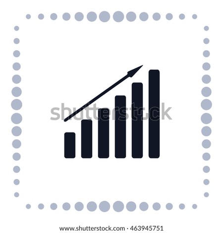 Growth diagram,vector icon