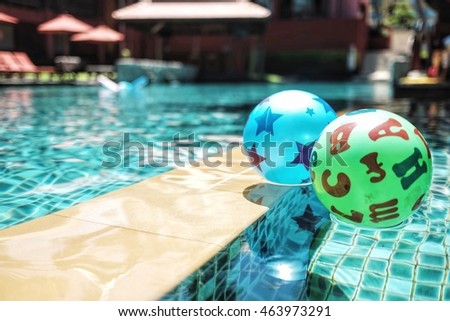 Two ball in swimmning pool