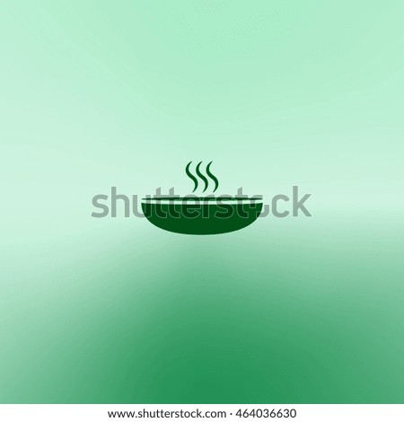 Hot proper meal plate vector illustration icon