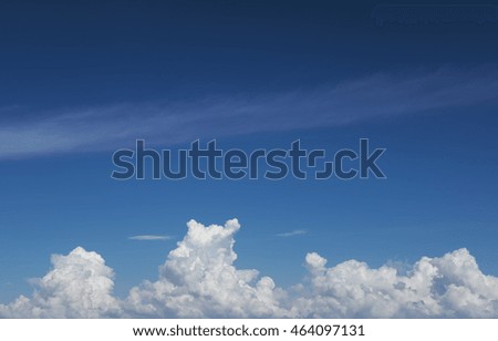 Blue sky and cloud on sunny day