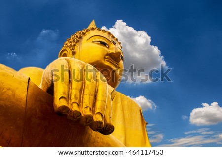 Hand of Buddha beautiful golden.