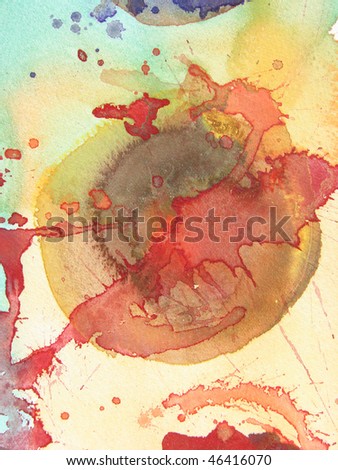 red and orange abstract watercolor background