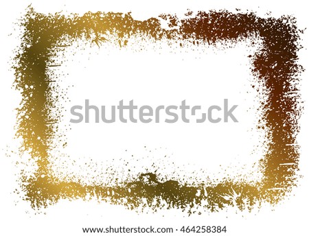 Golden grunge frame - abstract texture. Stock vector design template - easy to use
