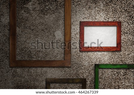 old wooden picture frame on wall