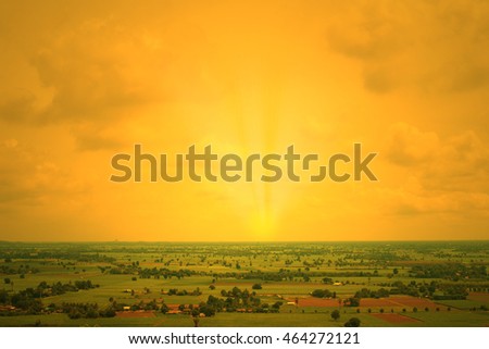The agricultural area of farm field on hill in Thailand