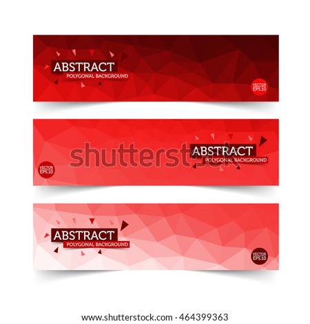 Abstract Red and White polygon Banner in Indonesian Flag color concept. Vector eps 10