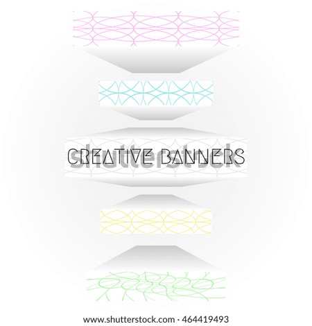 light colored creative web banners, abstract vector layout