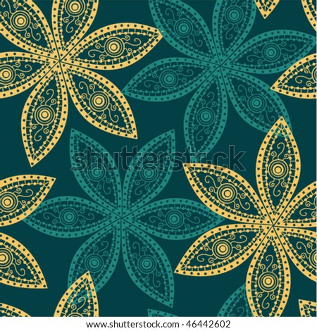 Romantic seamless pattern with flowers. Bright vector floral texture.