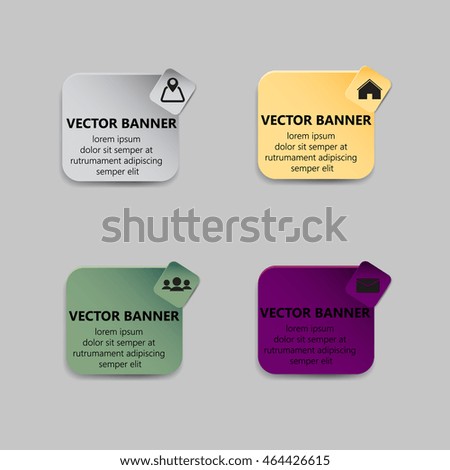 Vector banner set. Colorful.