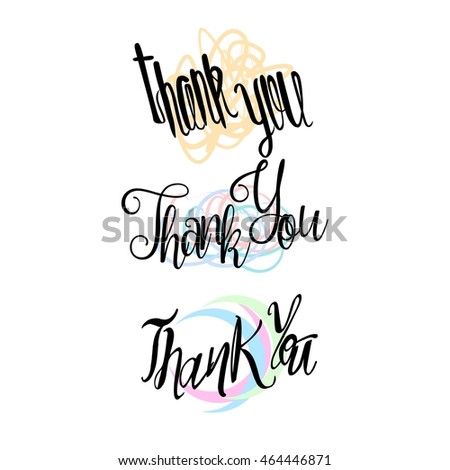 Thank You handwritten inscription. Hand drawn lettering. Thank You calligraphy. Vector illustration.