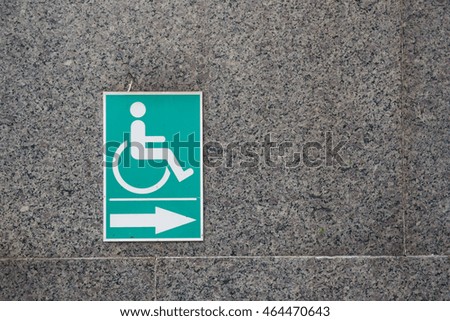 Disabled badge marble wall 