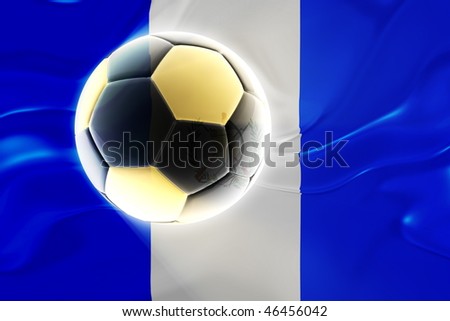 Flag of Guatemala, national country symbol illustration wavy fabric sports soccer football