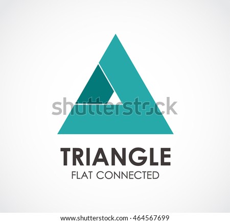 Triangle of flat group logo design vector template and abstract ribbon business symbol of company identity Logotype concept icon.