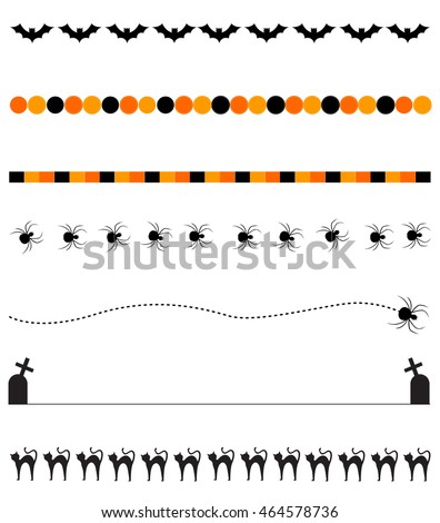 Halloween themed page divider collection
