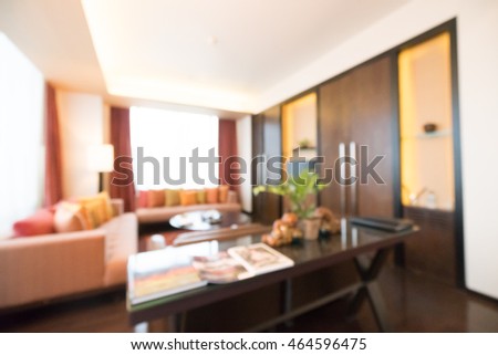 Abstract blur living room interior for background