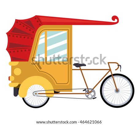 rickshaw india isolated icon design, vector illustration  graphic 