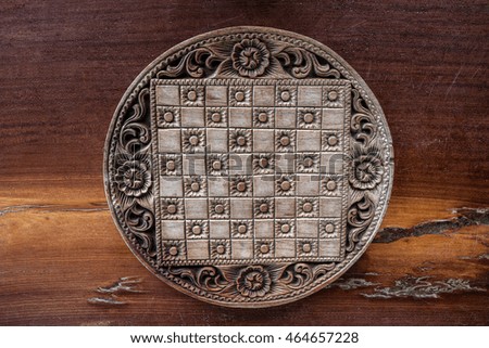 checkers wood background