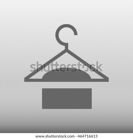 Hanger With Clothes or Towel Vector Icon Illustration