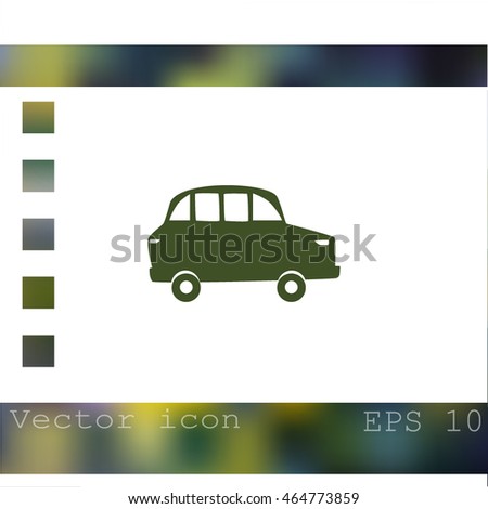 Old car icon, vector