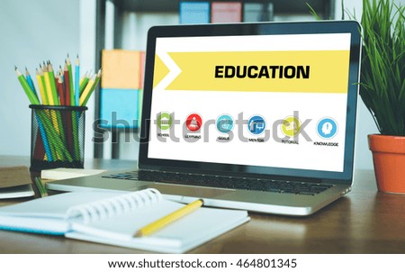 Education Concept on Laptop Screen