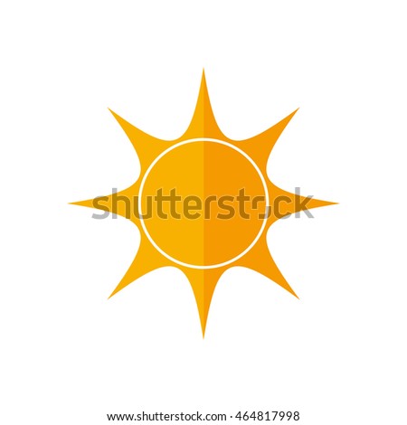 sunny sun abstract sunshine icon. Isolated and flat illustration. Vector graphic
