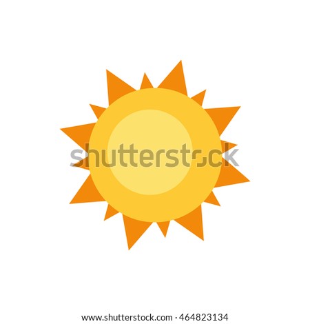 sun sunny abstract sky yellow icon. Isolated and flat illustration. Vector graphic