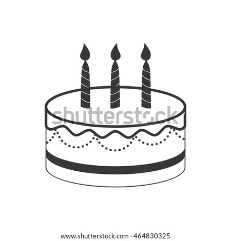 cake party cream bakery icon. Isolated and flat illustration. Vector graphic