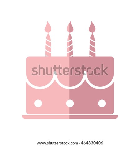 cake candle party cream bakery birthday icon. Isolated and flat illustration. Vector graphic