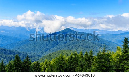 Bright picturesque Carpathian mountains landscape. Chornogora ridge, Ukraine, Europe