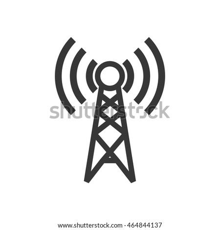 antenna signal internet global communication icon. Isolated and flat illustration. Vector graphic