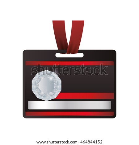 vip card pass exclusive ticket icon. Isolated and flat illustration. Vector graphic