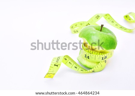 Apple eat for like lose weight  Royalty-Free Stock Photo #464864234