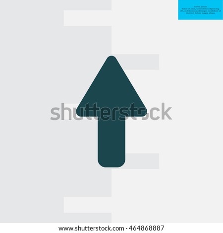 Direction arrow up icon isolated