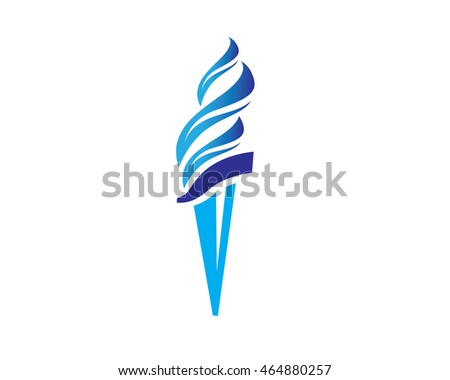 Fire Torch Championship Logo - Blue Victory Flame 