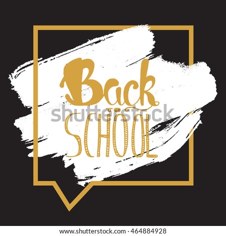 Vintage Back To School Lettering Banner. Knowledge day poster. Vector