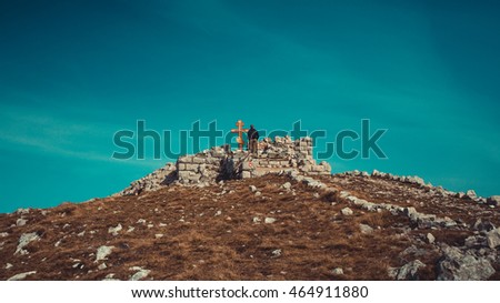 Beautiful mountain landscape. View of the mountain Rtanj, Serbia.