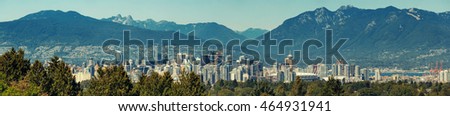 Vancouver downtown with high mountains