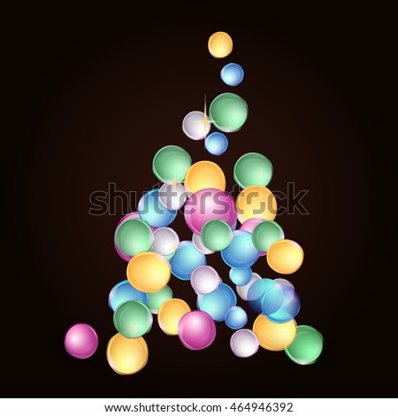 multicolored balloons . colored soap bubbles , vector background