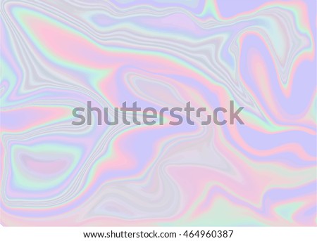 Holographic abstract background in pastel / neon color design. Vector illustration for your modern style trends 80s / 90s background for creative project design : fashion. cover, book, printing & more Royalty-Free Stock Photo #464960387